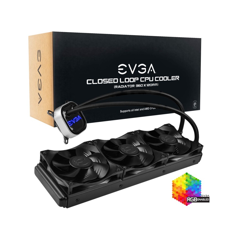 EVGA 360MM CPU CLC COOLER refrigeración agua y freón EVGA 360MM CPU CLC COOLER refrigeración agua y freón