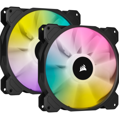 Corsair SP140 RGB ELITE Carcasa del ordenador Ventilador 14 cm Negro 2 pieza(s)