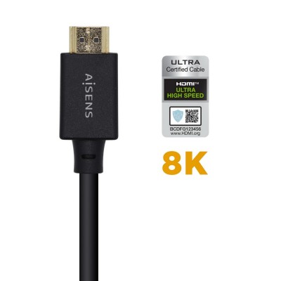 Cable HDMI alta velocidad / HEC, A Macho-A Macho, negro, 5.0 metros, Full  HD - AISENS®