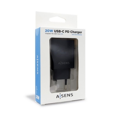 AISENS - Cargador USB-C PD3.0 1 Puerto 1xUSB-C 20W, Blanco - AISENS®