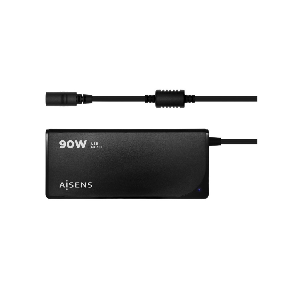 AISENS ASLC-90WAUTO-BK adaptador e inversor de corriente Interior 90 W Neg