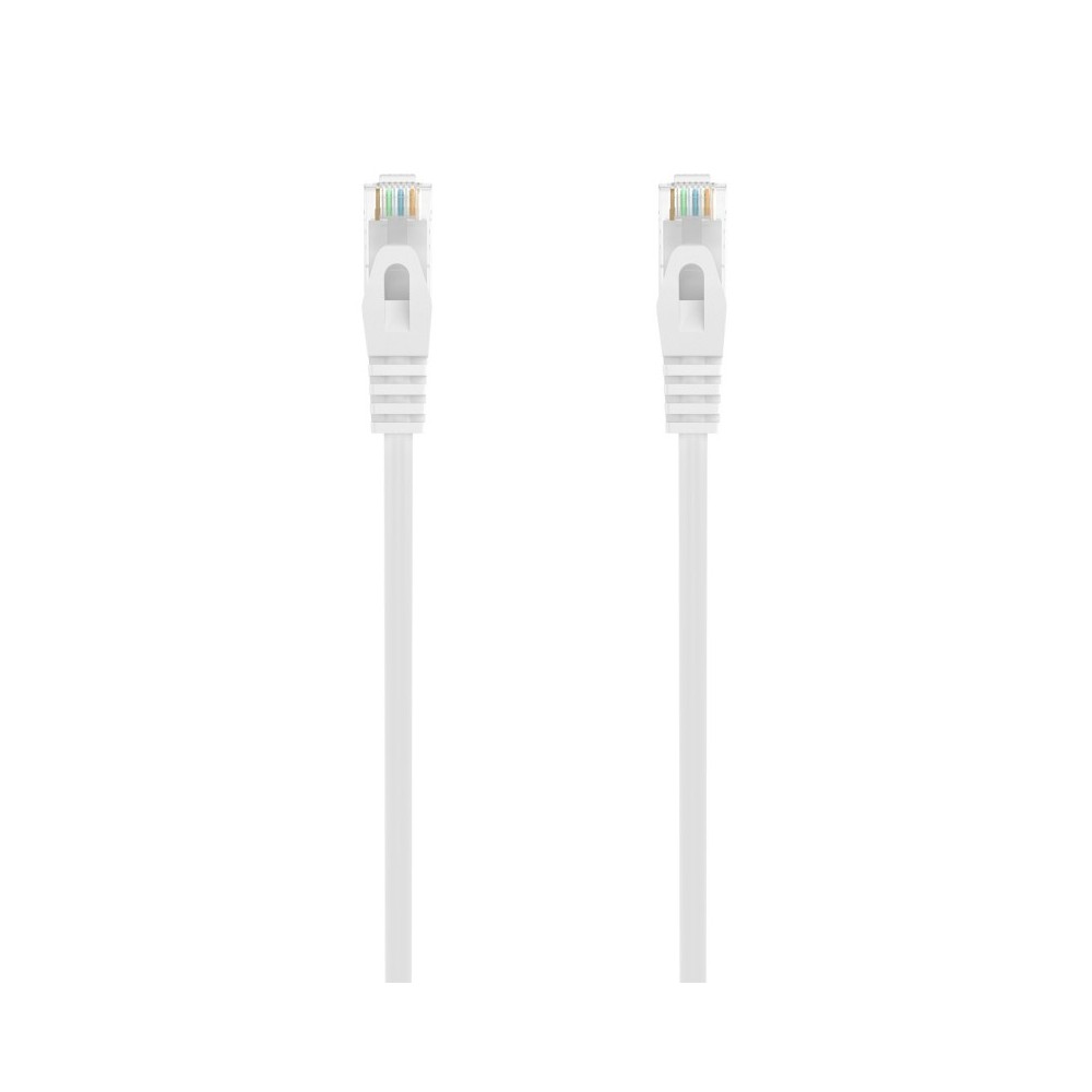 AISENS Cable de Red Latiguillo RJ45 LSZH Cat.6A 500 Mhz UTP AWG24, Blanco,  3.0M