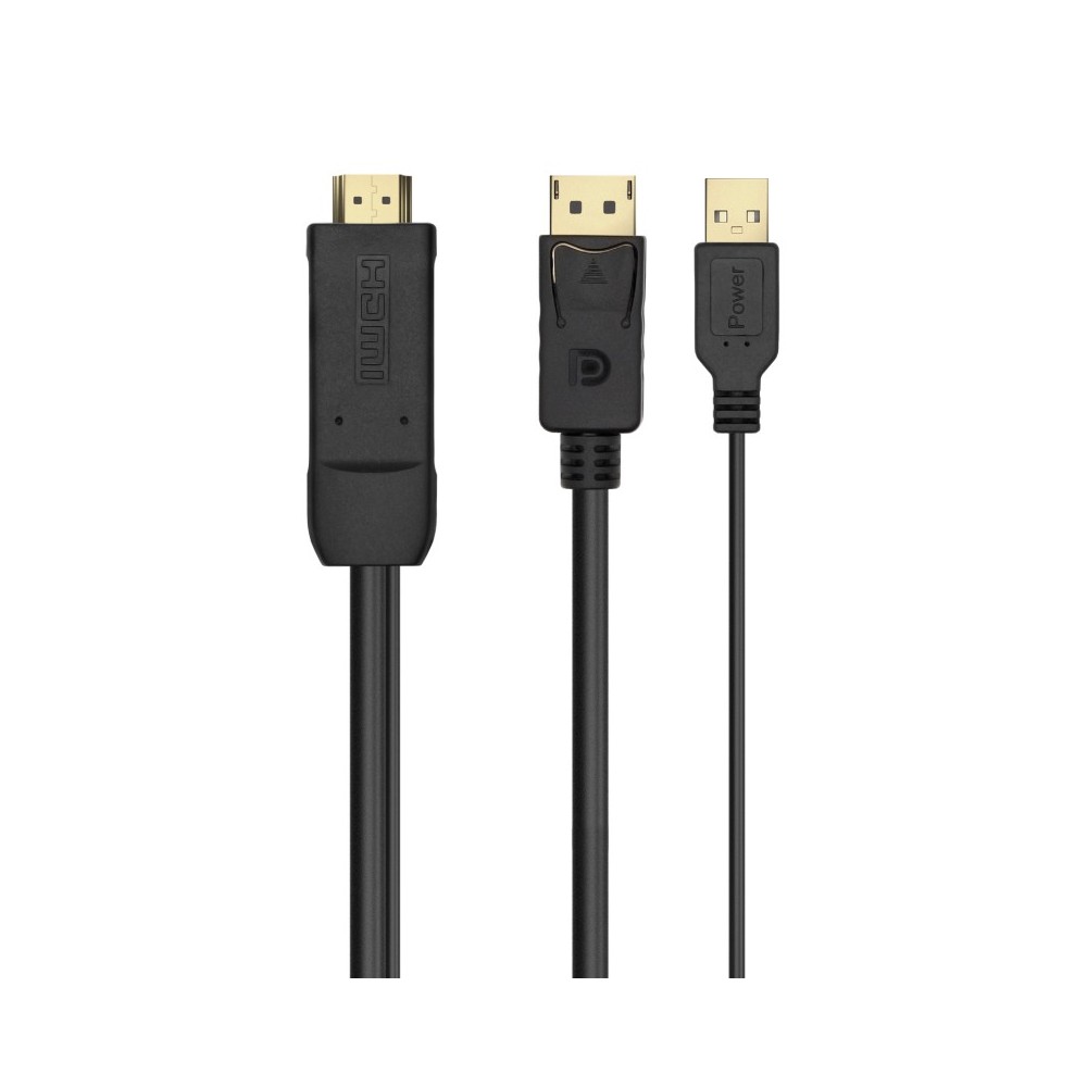 AISENS - Cable Conversor DISPLAYPORT a HDMI, DP/M-HDMI/M, Negro, 0.5M -  AISENS®