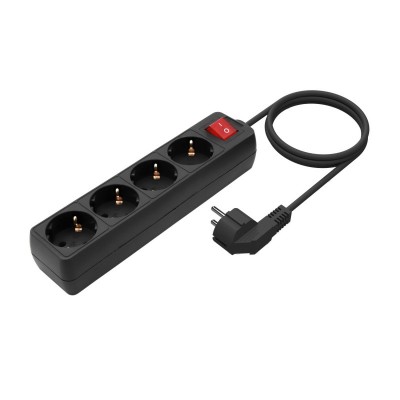 AISENS Regleta de Enchufes Sobremesa Multifuncion con 4 Tomas + 1xUSB-C 20W  PD3.0, 2xUSB-A 18W QC3.0, Luz Nocturna, 1.8M, Blanco