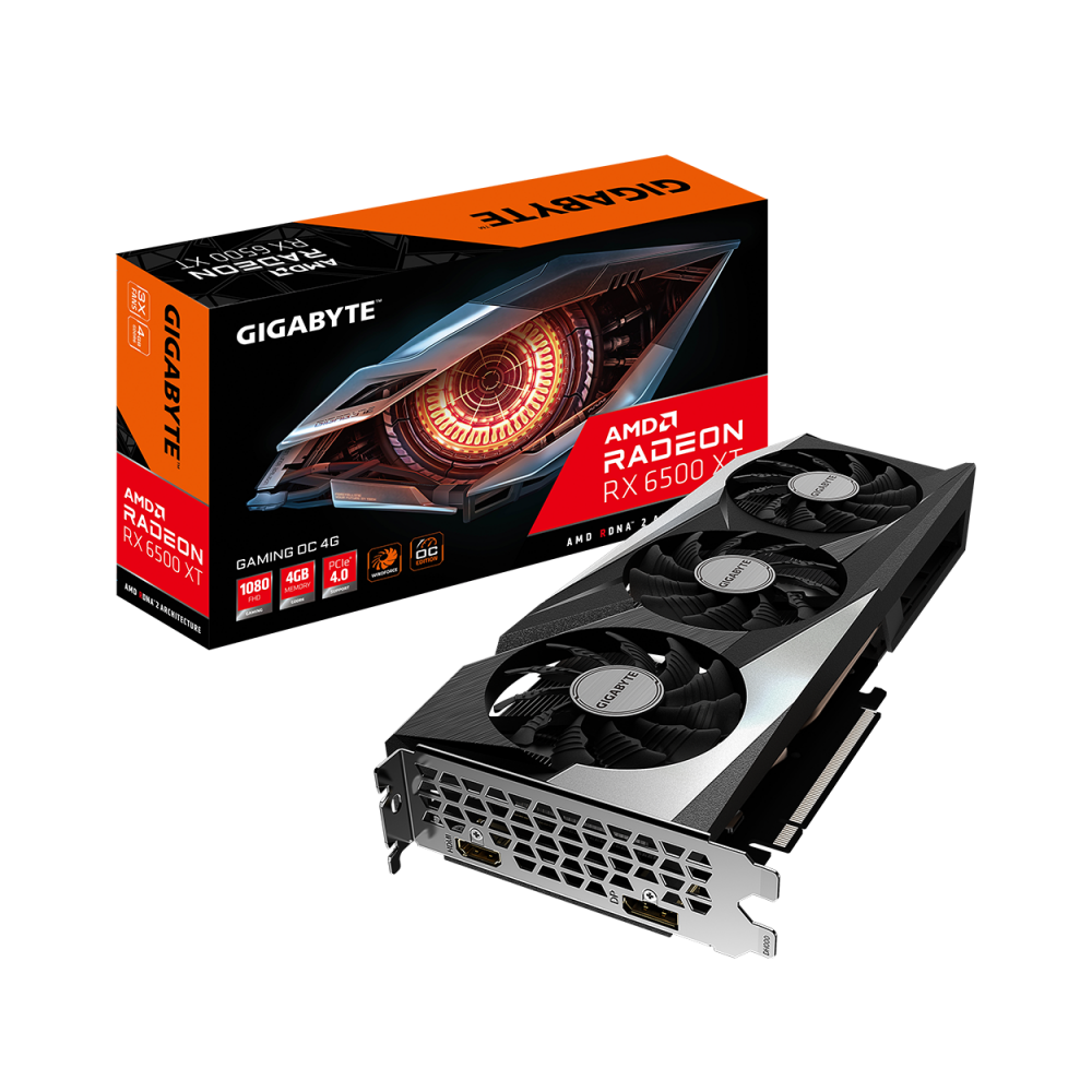 Gigabyte GAMING Radeon RX 6500 XT OC 4G AMD 4 GB GDDR6