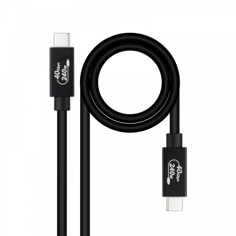 Nanocable Cable USB 4 Gen 3x2 40Gbps 5A240W Nanocable Cable USB 4 Gen 3x2 40Gbps 5A240W