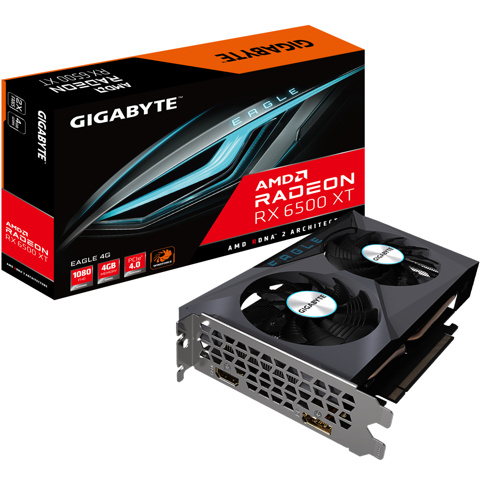 GIGABYTE EAGLE Radeon RX 6500 XT 4G AMD 4 GB GDDR6