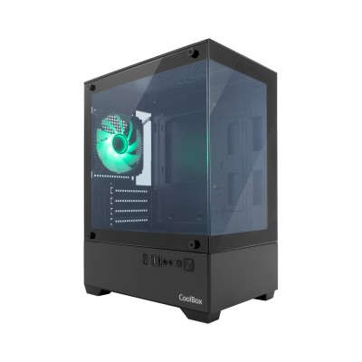 CoolBox Gaming Caja MATX GM200 Vision Lite Negra