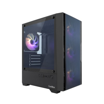 CoolBox Gaming caja MATX GM220 fusion negra mesh