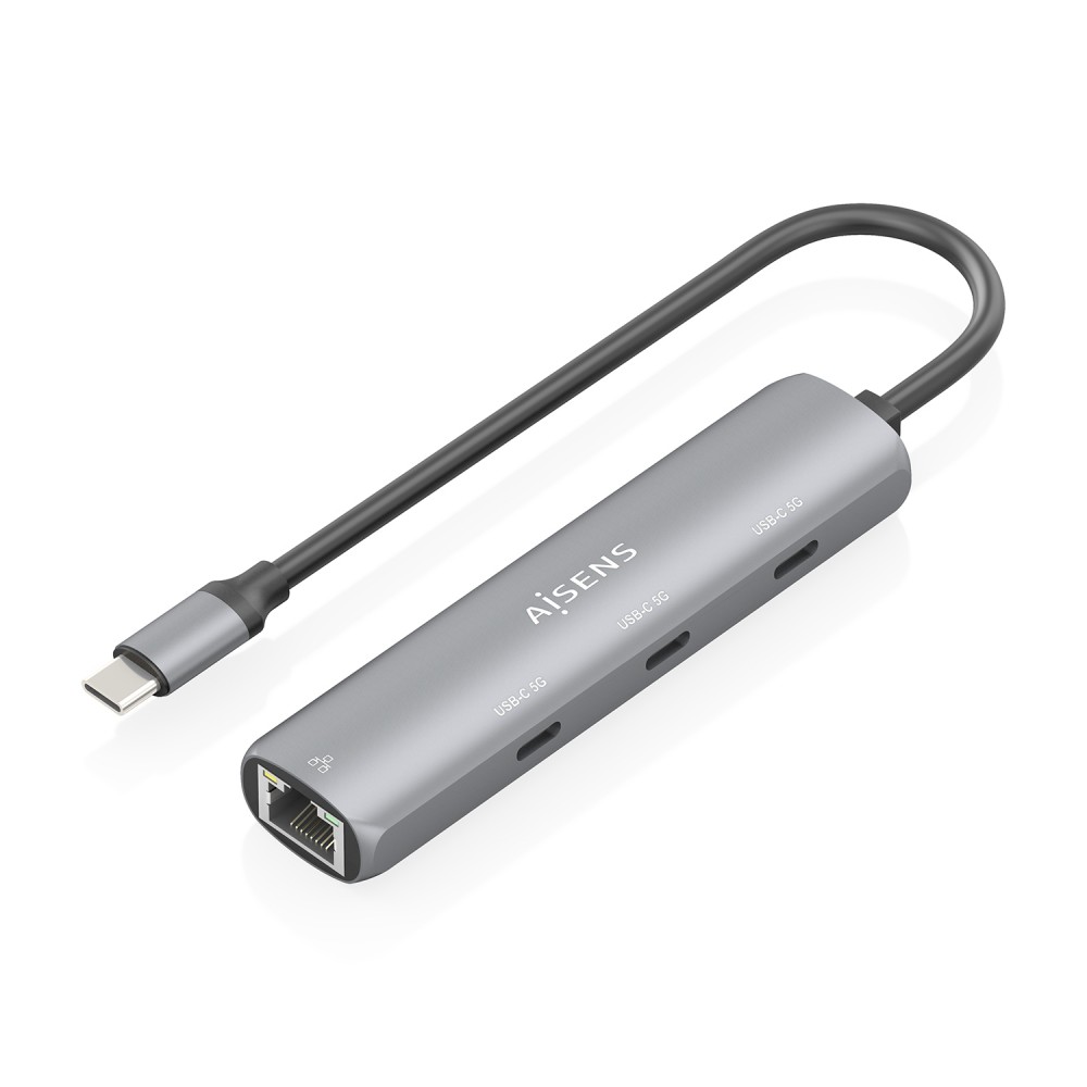 AISENS Dock USB-C A Ethernet Gigabit + Hub 3xUSB-C