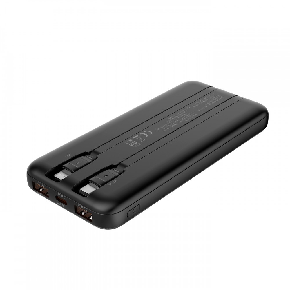 POWERBANK COOLBOX DP10 10000MAH CABLE INTEGRADO NEGRO - miniatura 2