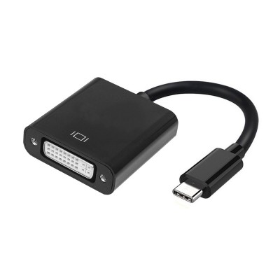 Aisens Conversor USB-C a DVI-I USB-CM-DVI 24+5H Negro 15cm