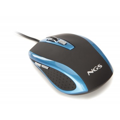 NGS Blue tick ratón USB Óptico 1600 DPI mano derecha