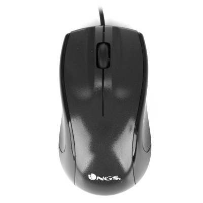 NGS Black Mist ratón USB Óptico 800 DPI mano derecha