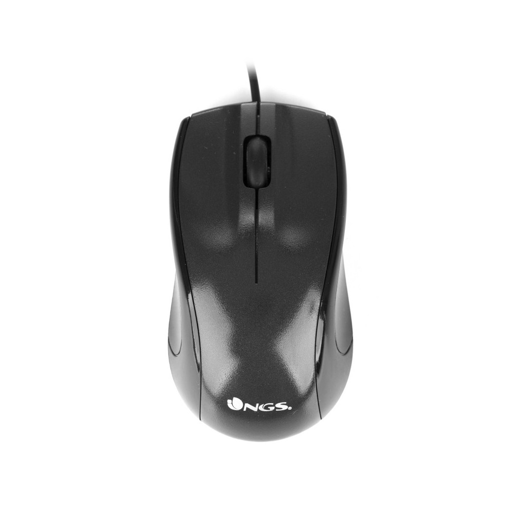 NGS Black Mist ratón USB Óptico 800 DPI mano derecha