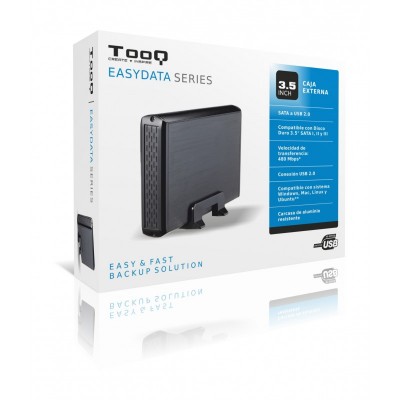 TooQ CAJA HDD 3,5" SATA A USB 2.0 NEGRA