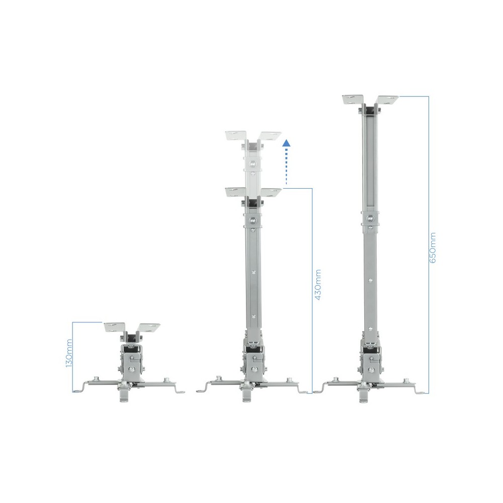 iggual STP01 Soporte de Techo Inclinable para Proyector Máx. 25Kg Blanco