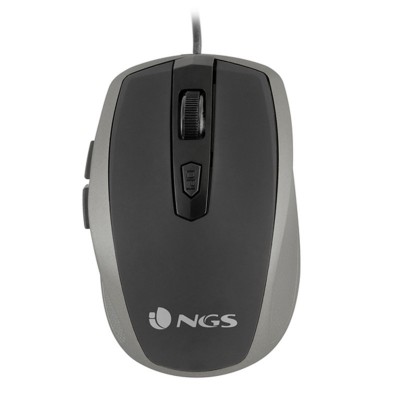 NGS Tick Silver ratón USB Óptico 1600 DPI mano derecha