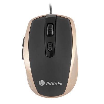 NGS Tick Gold ratón USB Óptico 1600 DPI mano derecha