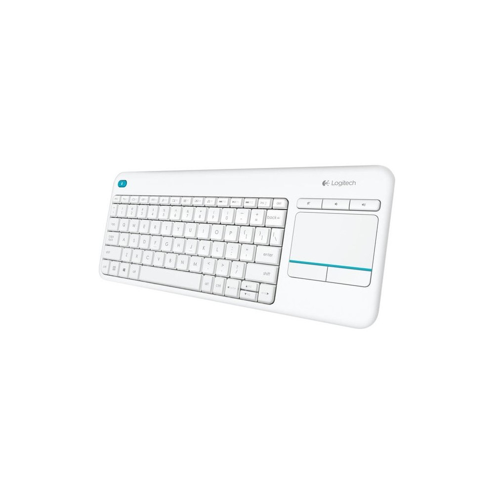 Logitech K400 Plus teclado RF inalámbrico QWERTY Blanco