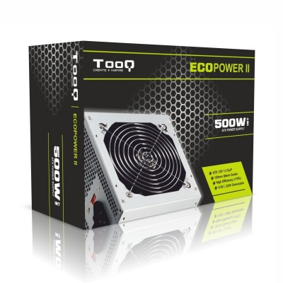 TooQ TQEP-500S-INT unidad de fuente de alimentación 500 W ATX Plata