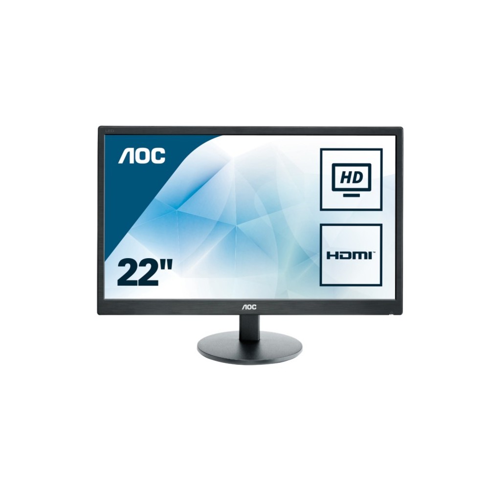 AOC Basic-line E2270SWHN LED display 54,6 cm (21.5") 1920 x 1080 Pixeles Full HD Plana Mate Negro AOC Basic-line E2270SWHN LED display 54,6 cm (21.5") 1920 x 1080 Pixeles Full HD Plana Mate Negro