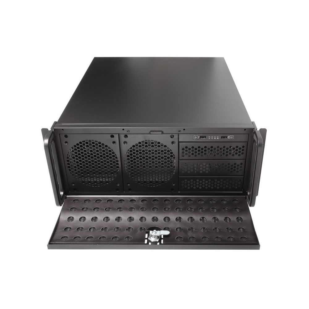 Rack Serveur 4U 19" Aykach UK 4129 - 550mm De Profondeur - Boîtier ATX Noir Pour Matériel Informatique